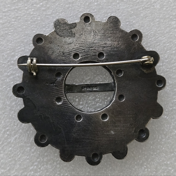 Vintage Nordic Sterling Silver Brooch Solje - Picture 5 of 8